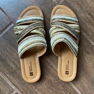 Anthro dupes beaded sandals